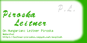 piroska leitner business card